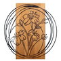 Wallity Orchid Accesorio Decorativo de Pared Negro y Nogal